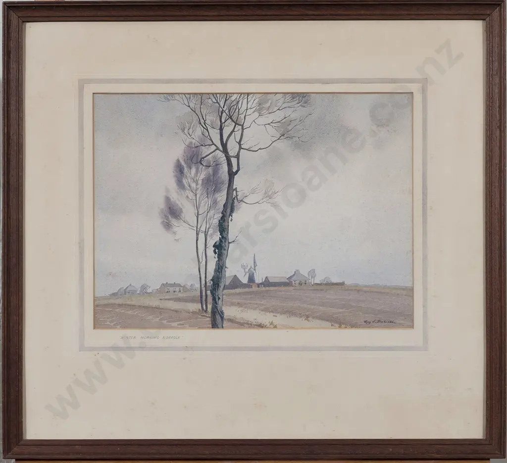 Roy James Dickison (1923-2012) - Winter Morning Norfolk Image 1++