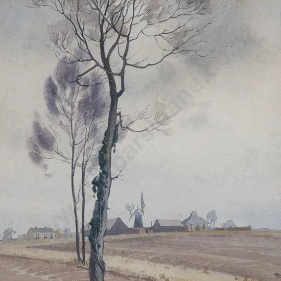 Roy James Dickison (1923-2012) - Winter Morning Norfolk