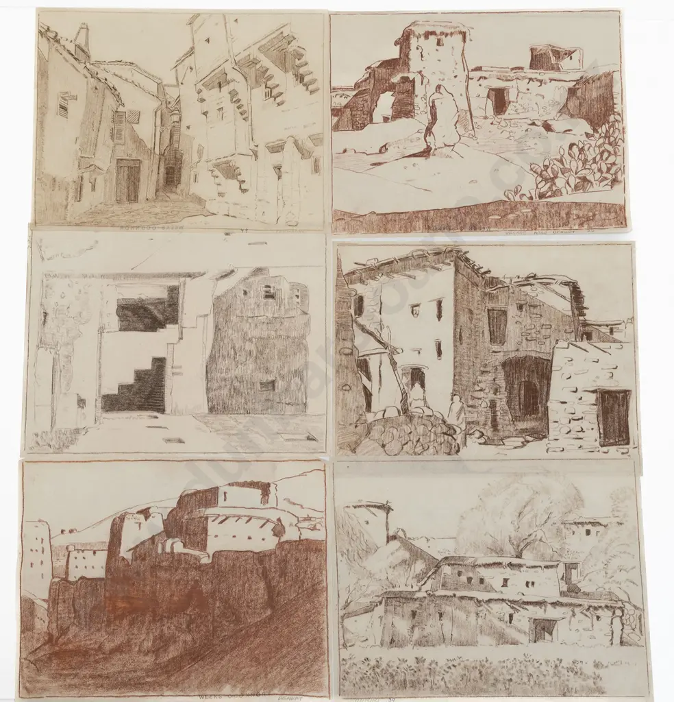 John Weeks (1888-1965) - Twelve North African Architectural Studies Image 1++
