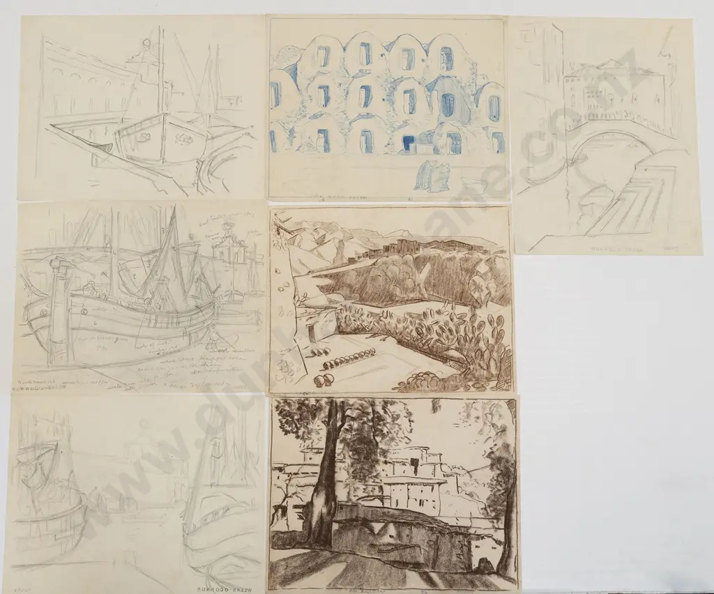 John Weeks (1888-1965) - Twelve Various North African Architectural Studies Image 1++