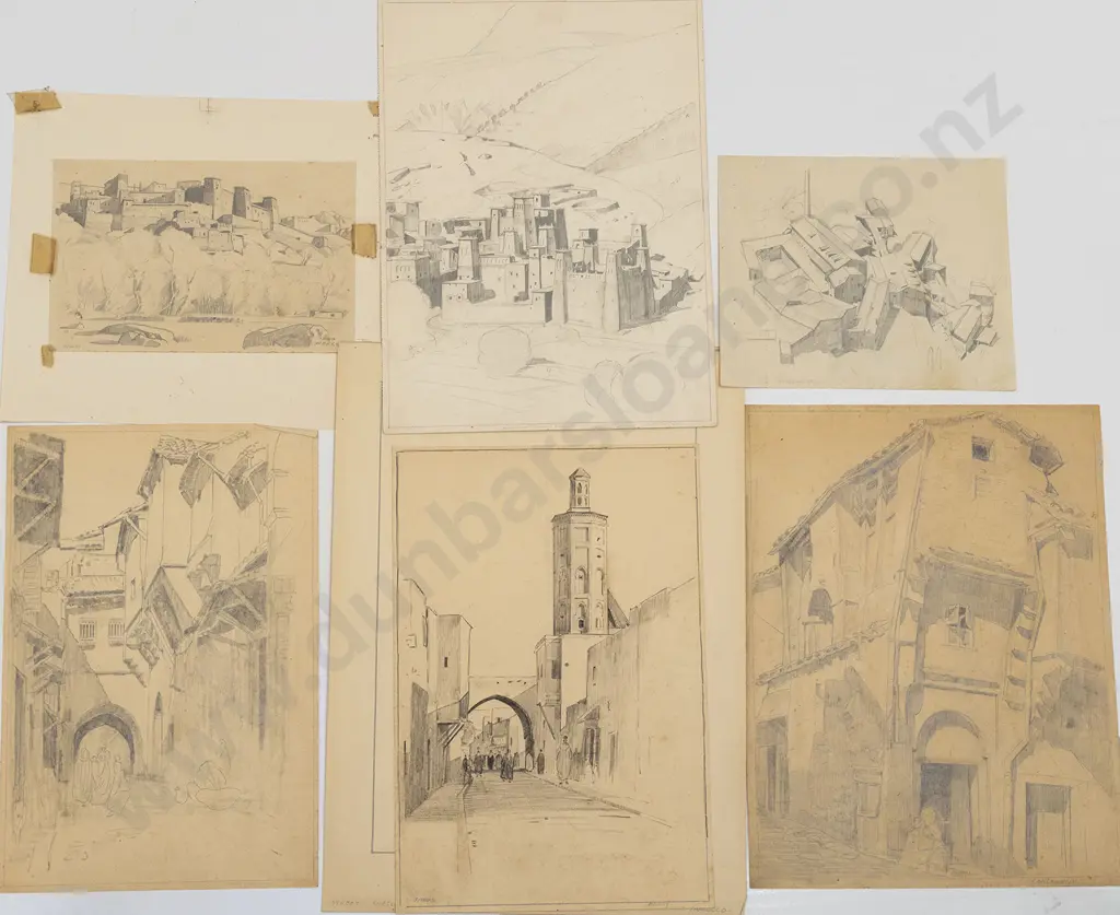 John Weeks (1888-1965) - Six North African Architectural Studies Image 1++