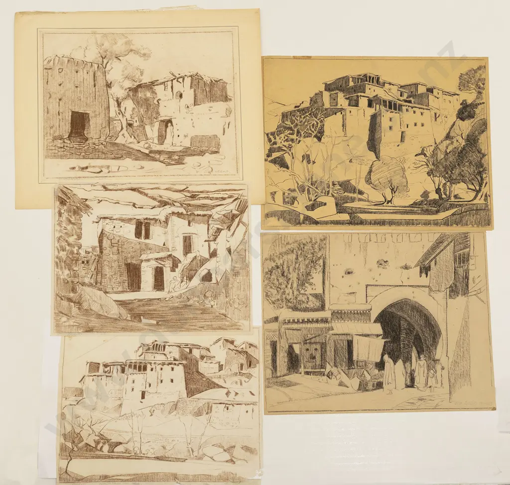 John Weeks (1888-1965) - Nine North African Architectural Studies Image 1++