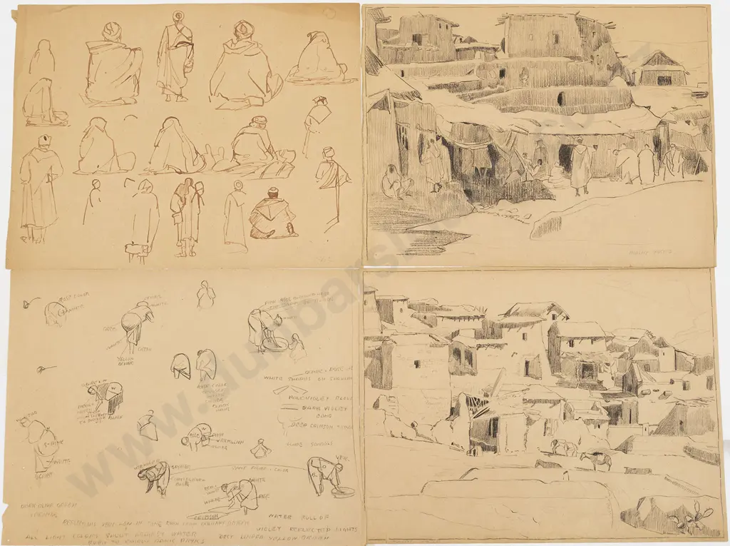 John Weeks (1888-1965) - Nine North African Architectural Studies Image 1++