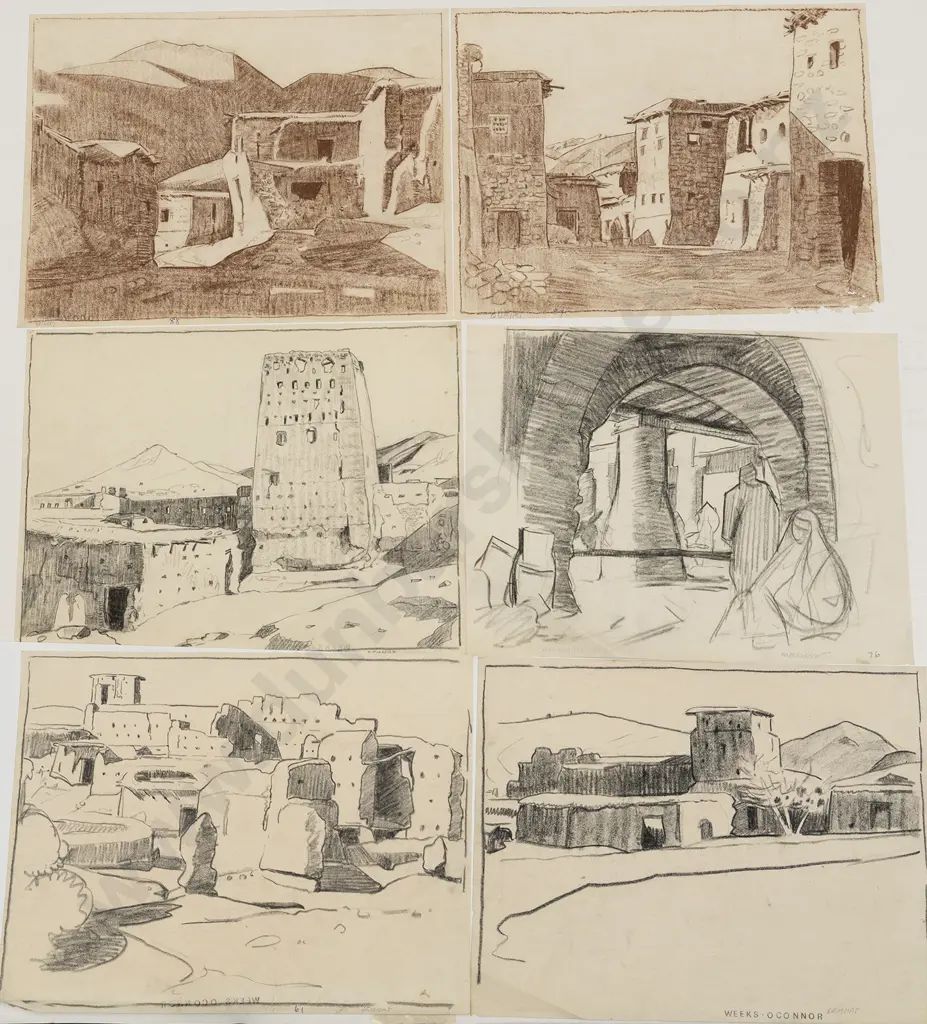 John Weeks (1888-1965) - Nine North African Architectural Studies Image 1++