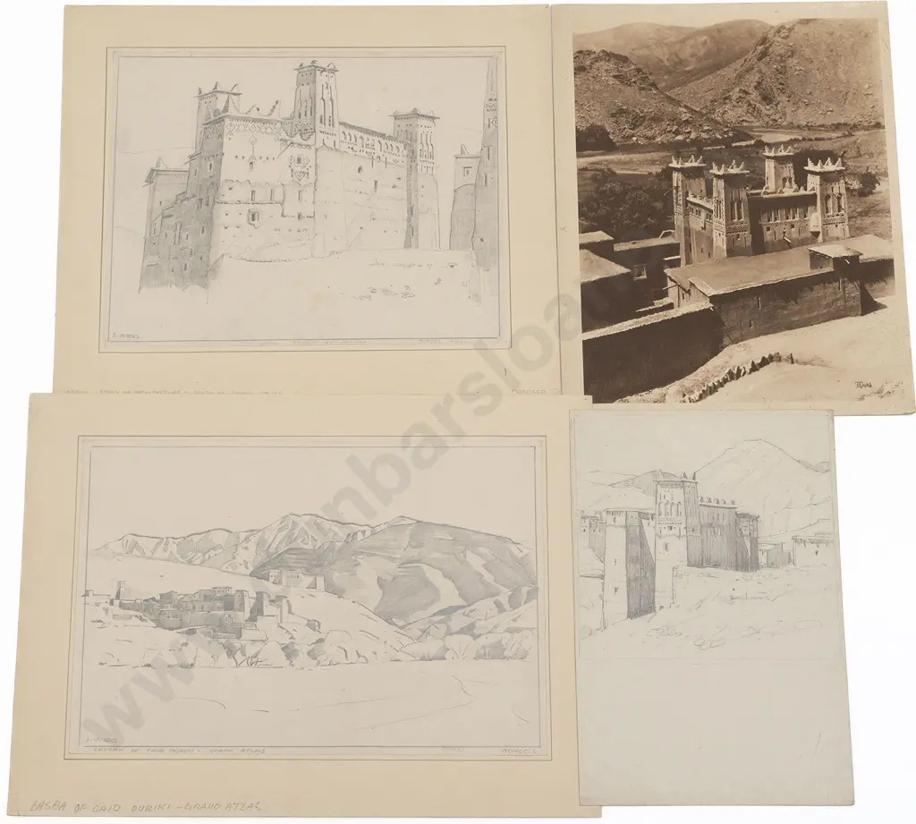 John Weeks (1888-1965) - Five Various Architectural Studies Image 1++