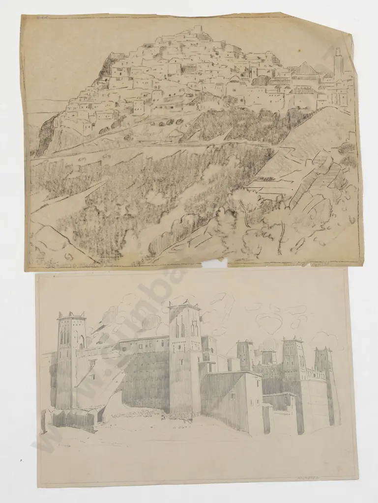 John Weeks (1888-1965) - Five Various Architectural Studies Image 1++