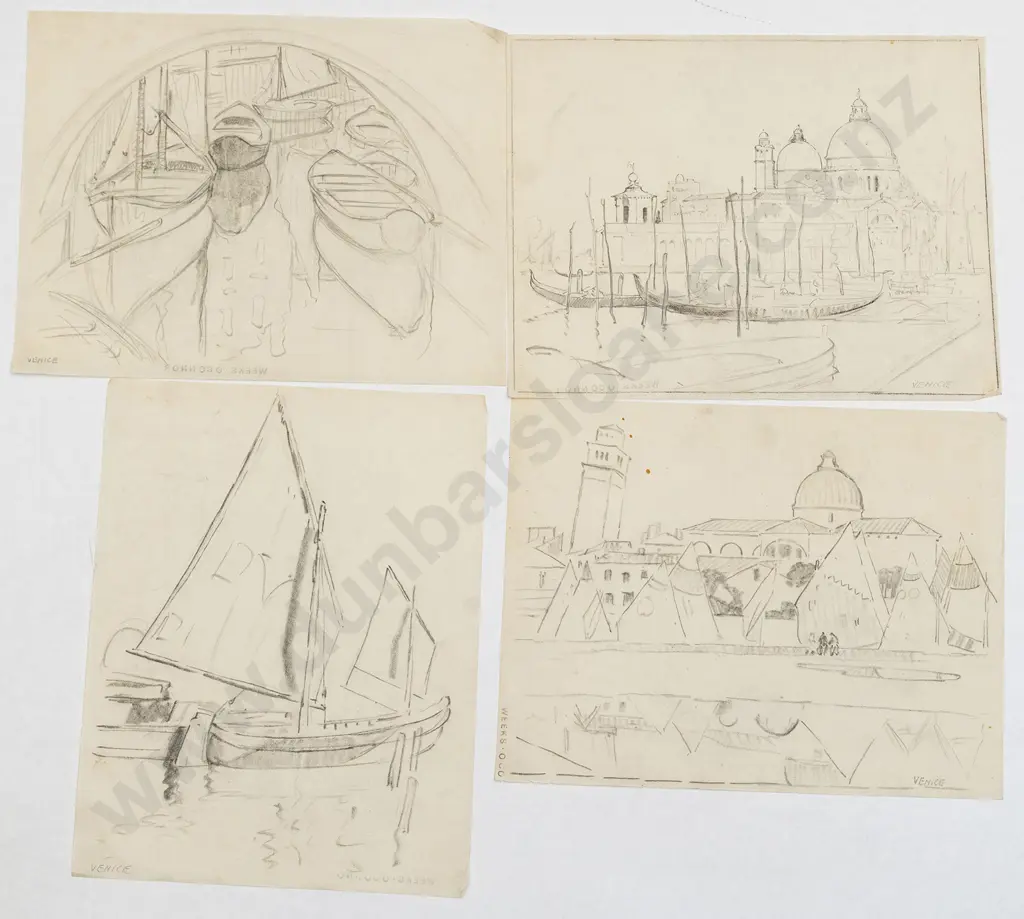 John Weeks (1888-1965) - Thirteen European Maritime Studies Image 1++