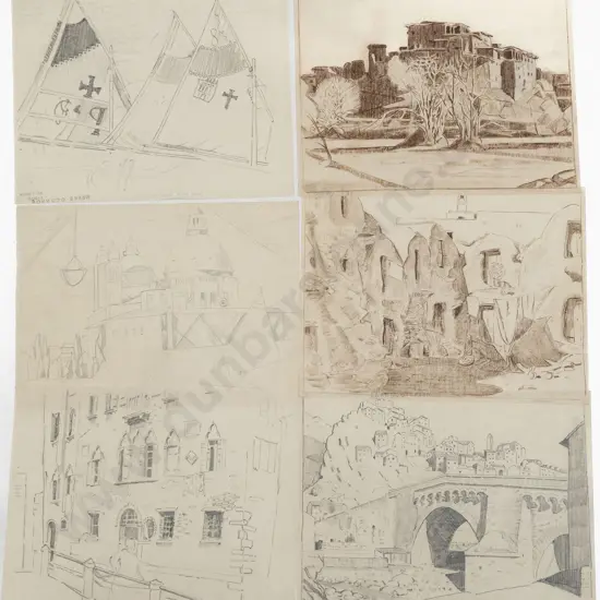 John Weeks (1888-1965) - Twelve Various Sketchbook Studies
