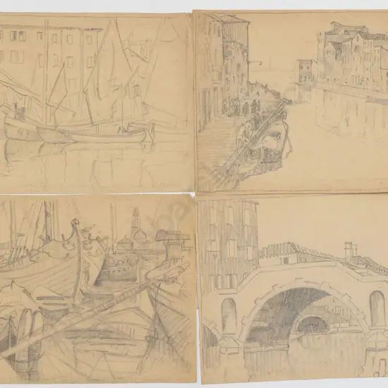 John Weeks (1888-1965) - Seven Various Sketchbook Studies