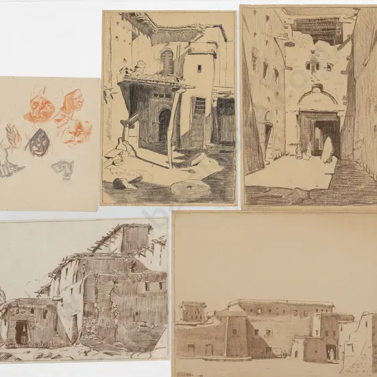 John Weeks (1888-1965) - Eight Various Sketchbook Studies