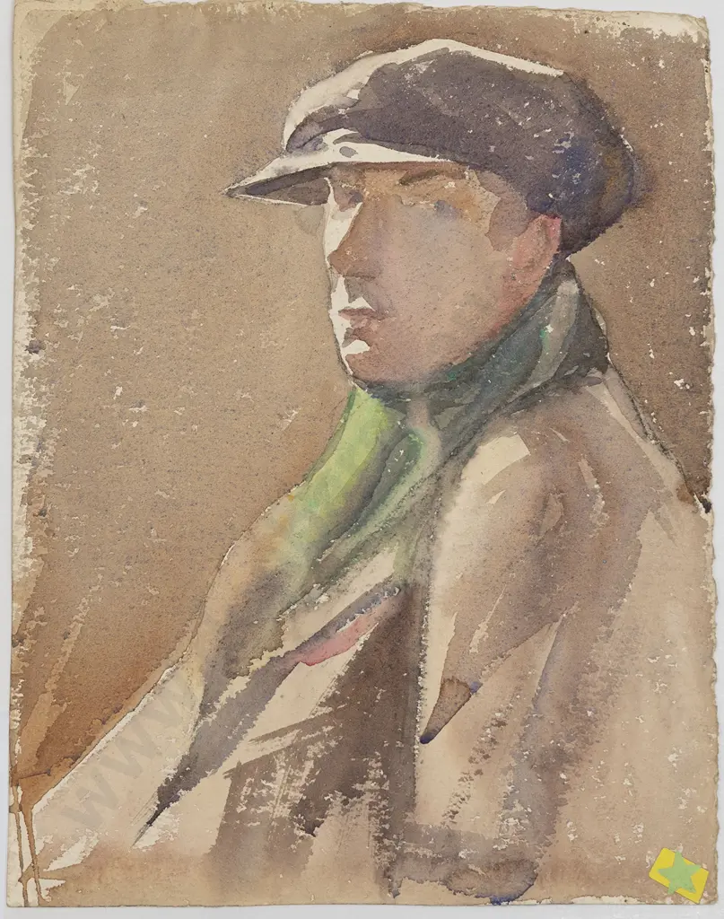 John Weeks (1888-1965) - Portrait of a Young Man Image 1++