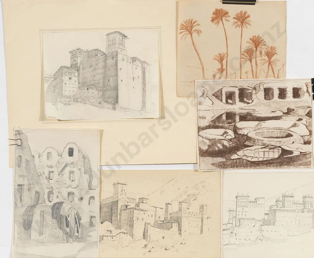 John Weeks (1888-1965) - Six Various Sketchbook Studies Image 1++