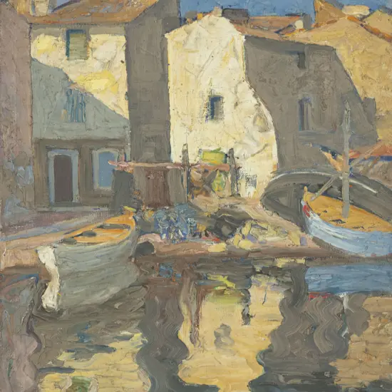 John Weeks (1888-1965) - European Coastal Village with Boats