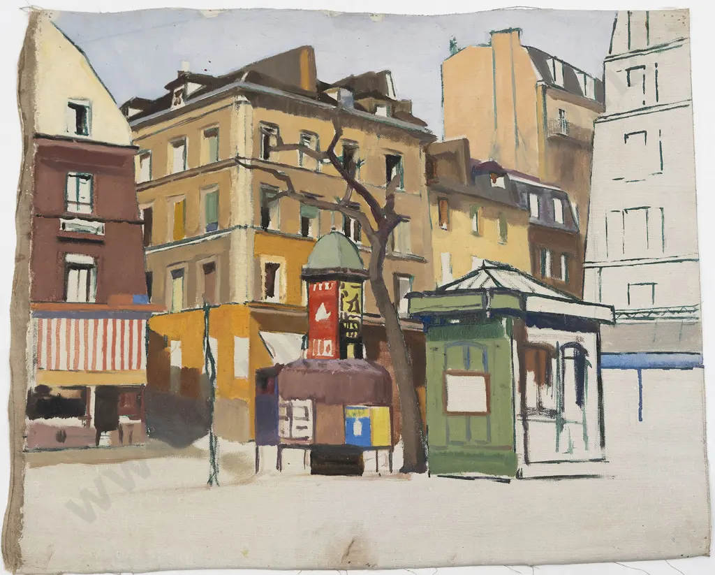 John Weeks (1888-1965) - Street Scene (unfinished) Image 1++