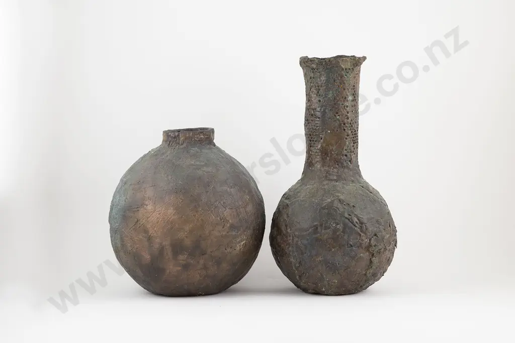 Maurice Bennett - Two Bronze Vases Image 1++