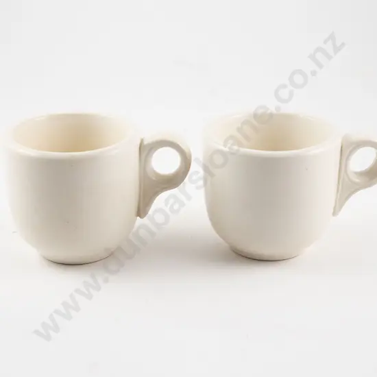 Early Pair of Crown Lynn Railway Cups (no monogram)