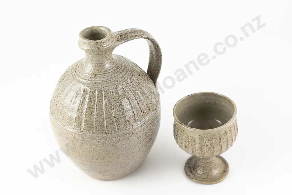Salt Glaze Bottle and Goblet Image 1++