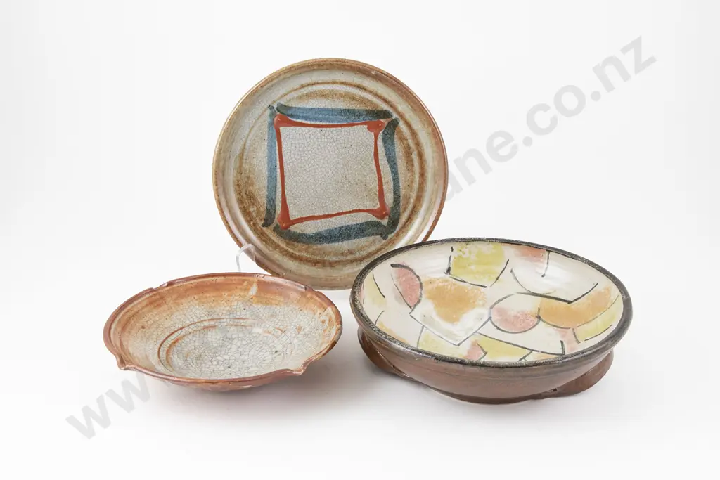 Two Shino Serving Dishes & Other Image 1++