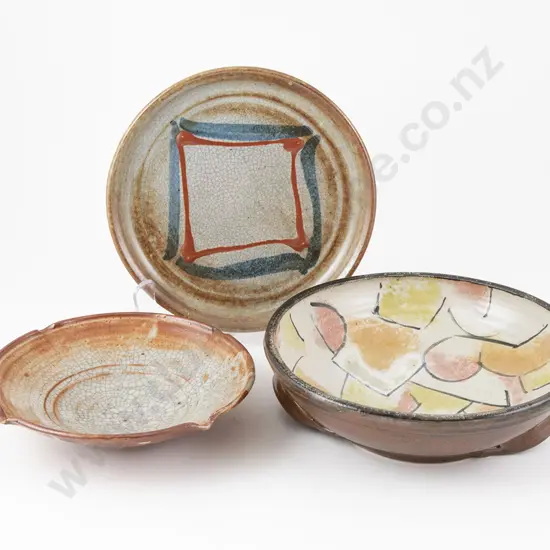Two Shino Serving Dishes & Other