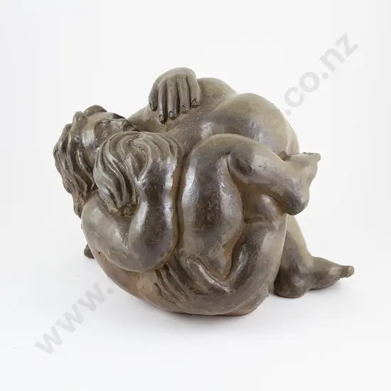 Llewellyn Summers Terracotta Sculpture of Entwined Couple
