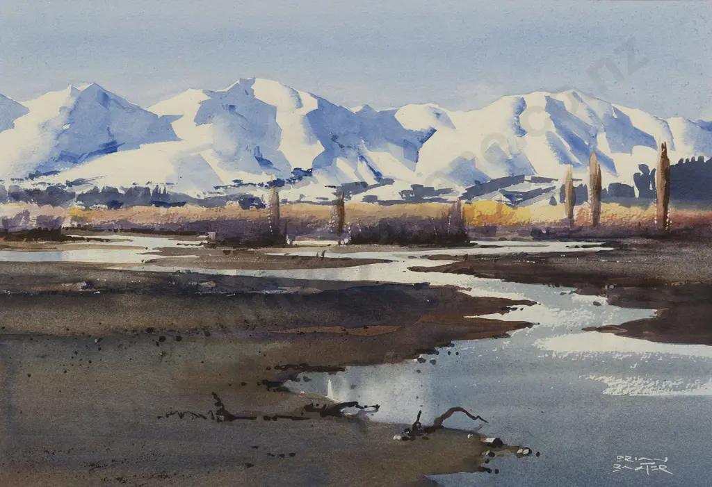 Brian Baxter (b 1940) - Untitled Watercolour Landscape Image 1++