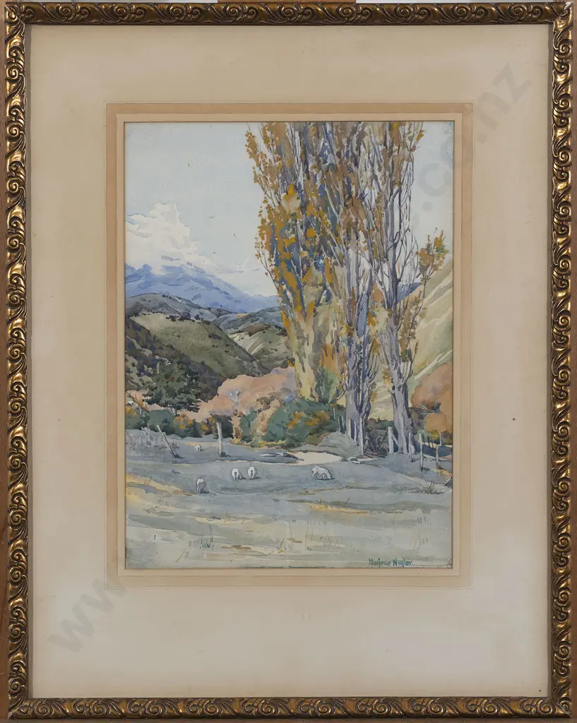 Marjorie Naylor (1909 - 1985) - Autumn Poplars Image 1++