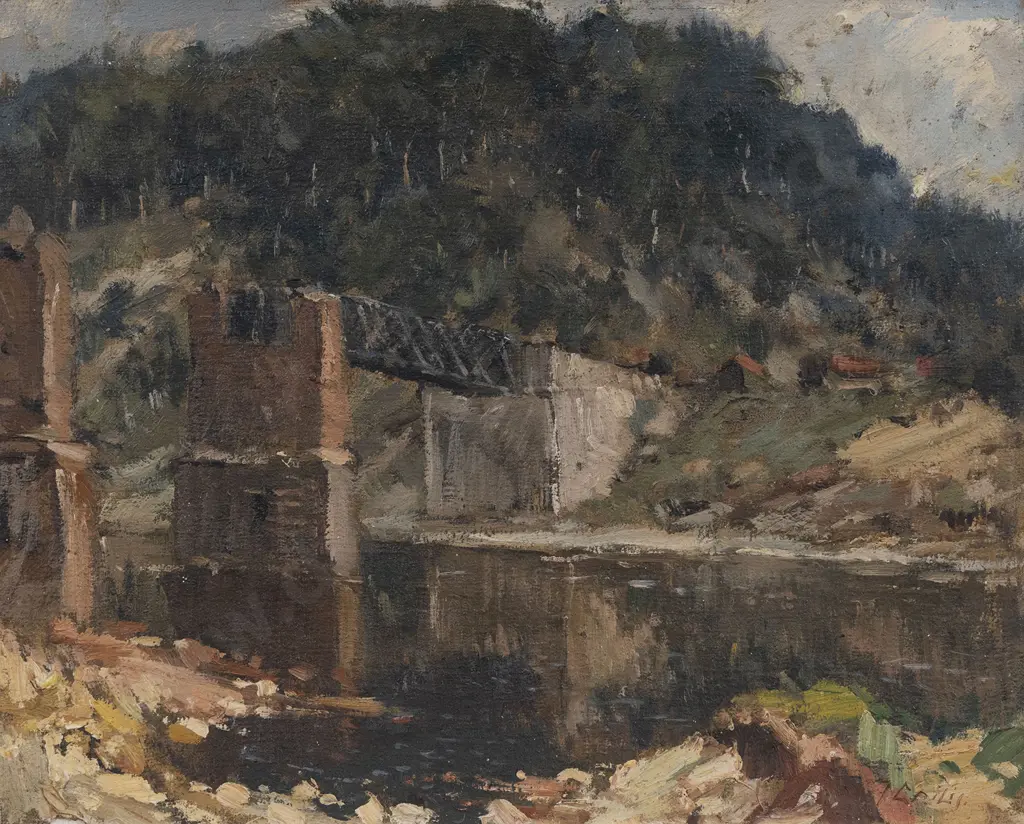 Janis Gailis (1903 - 1975) - Untitled Bridge Image 1++