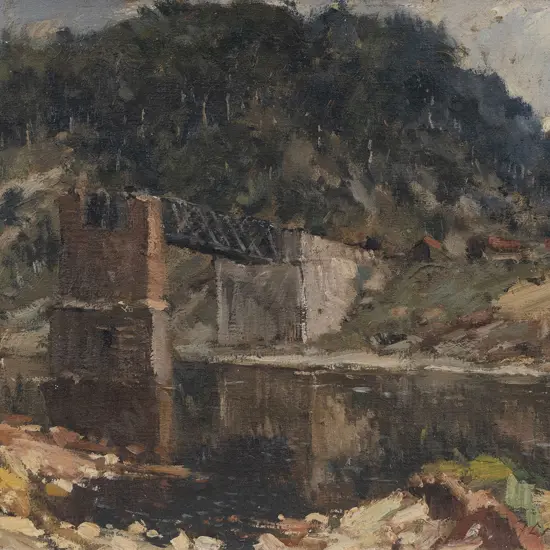 Janis Gailis (1903 - 1975) - Untitled Bridge