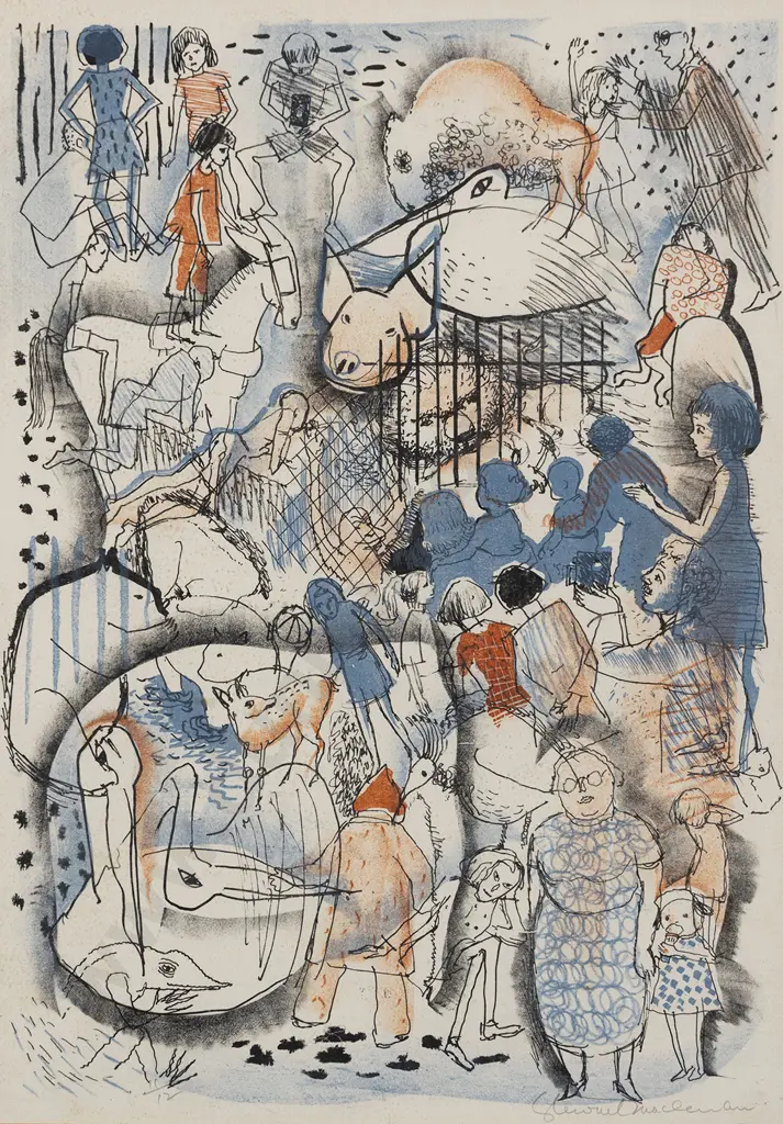 Stuart Bell MacLennan (1903 - 1973) - The Zoo Image 1++