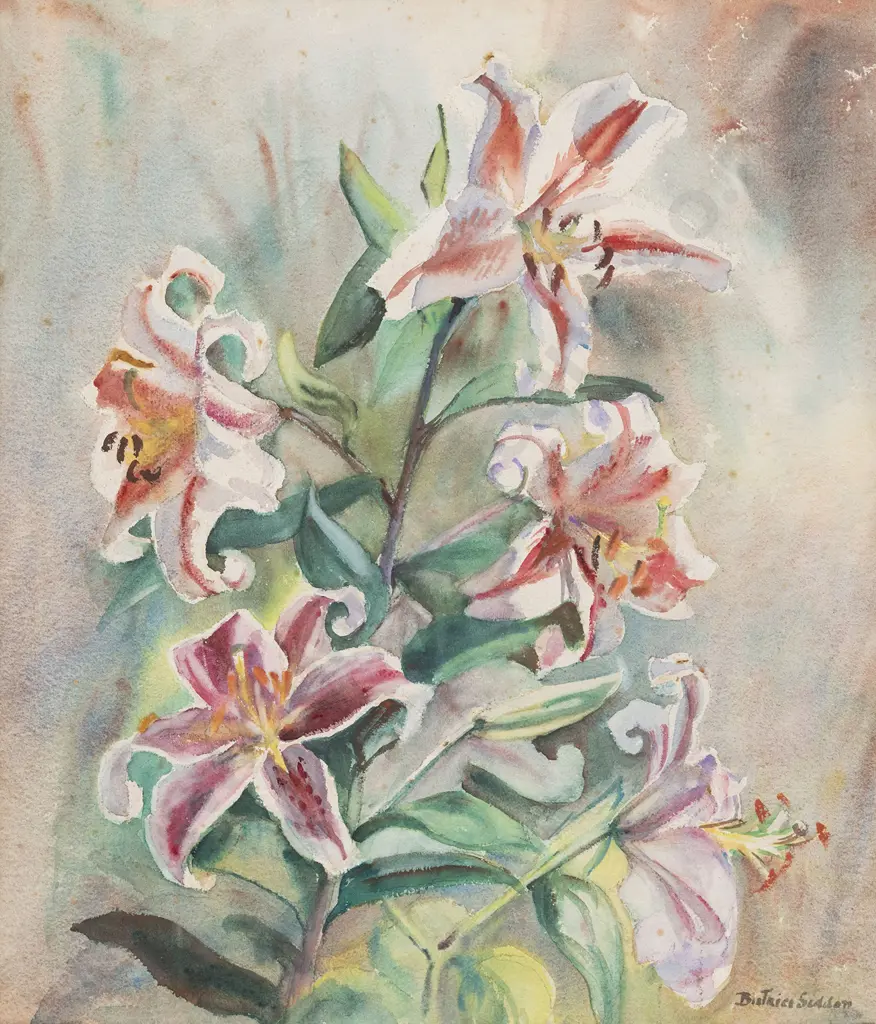 Beatrice Seddon (1889-1987) - Lilies Image 1++