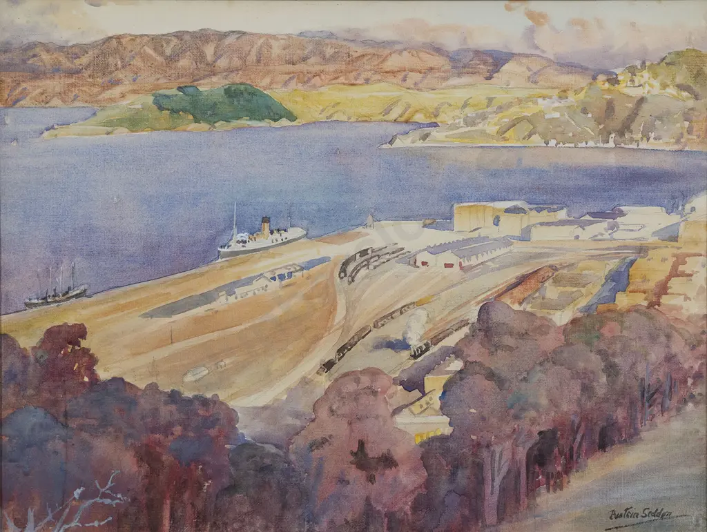 Beatrice Seddon (1889-1987) - Wellington from Wadestown Road Image 1++