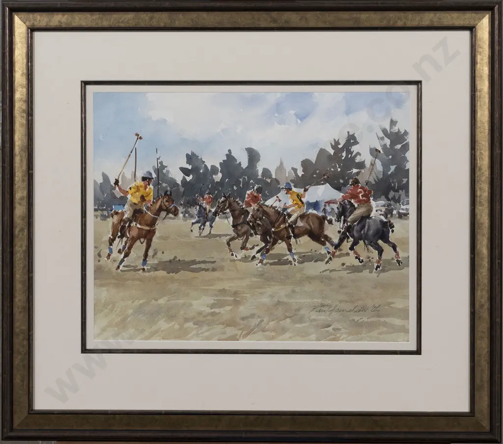 Paul Hanrahan (b 1936) - Polo Ponies Image 1++
