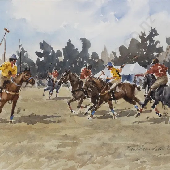 Paul Hanrahan (b 1936) - Polo Ponies