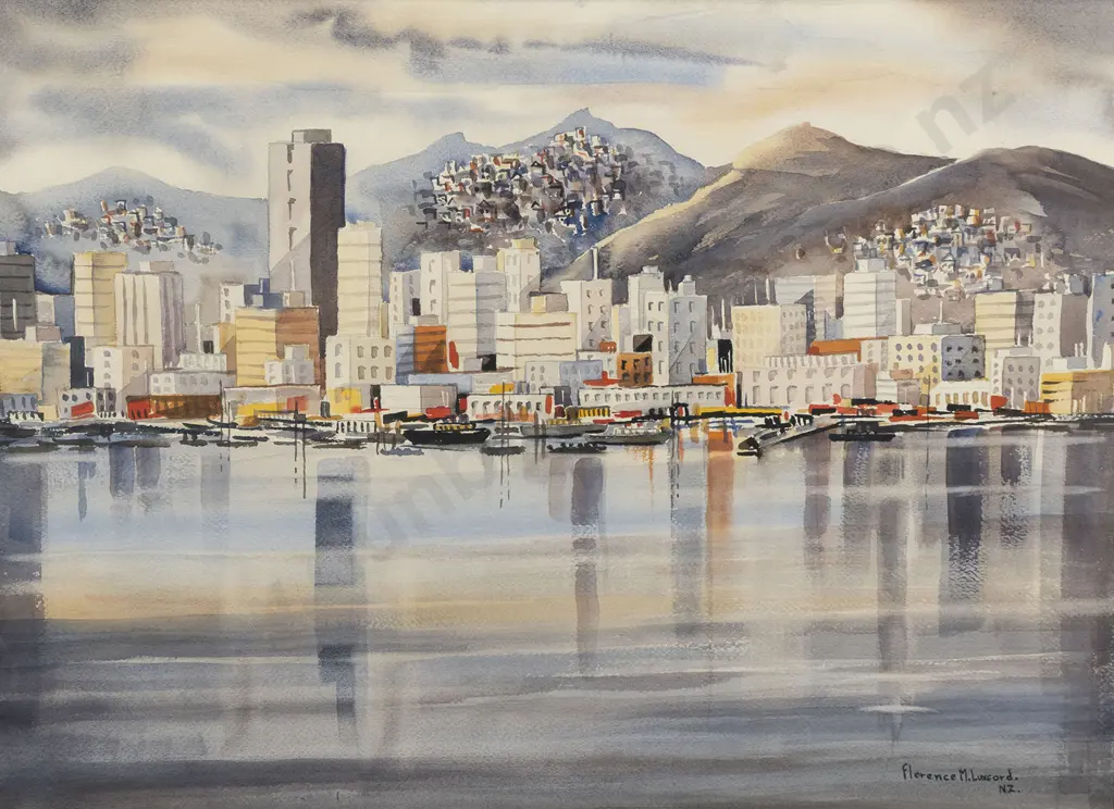 Florence M. Luxford - Across Wellington Harbour Image 1++