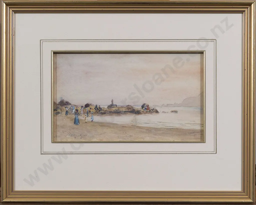 Nugent Welsh (1881 - 1970) - Family Day at the Beach Image 1++