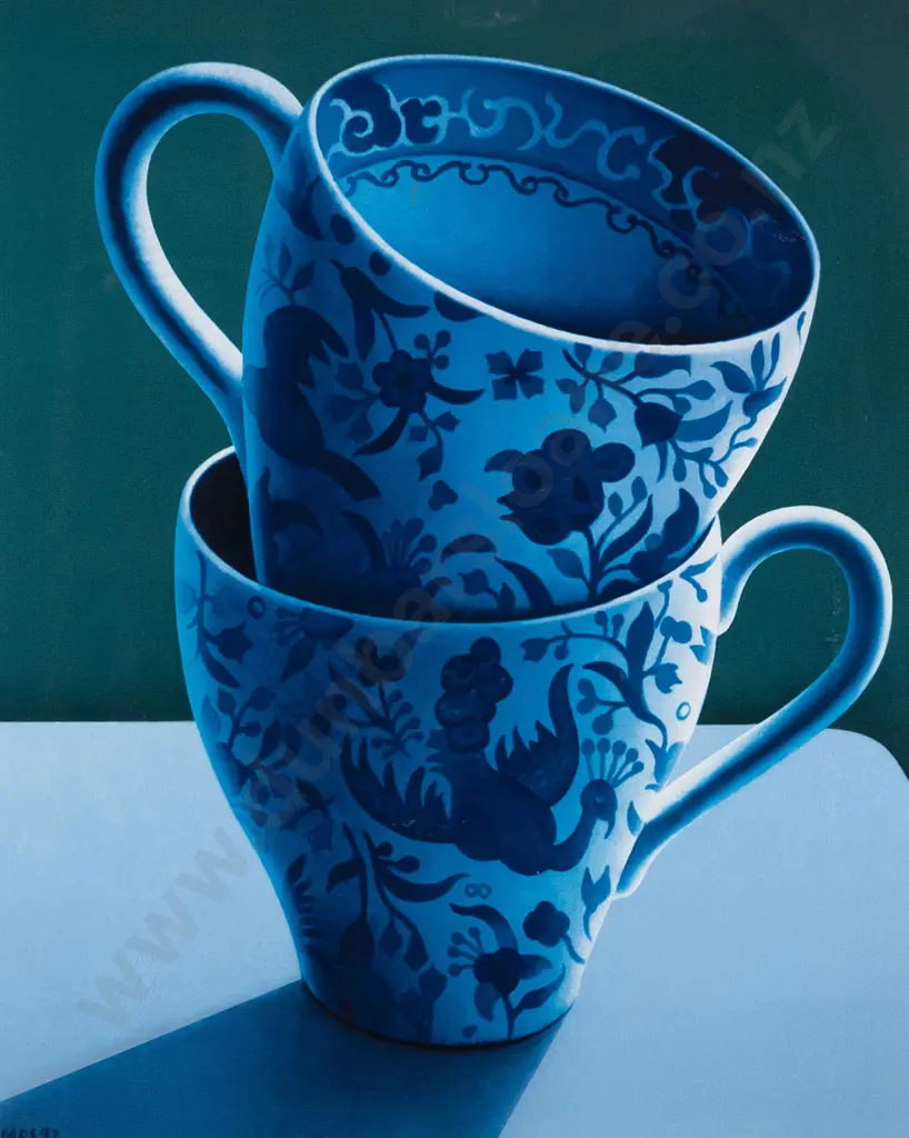Michael Duncan Smither (b. 1939) - Two Blue and White Teacups Image 1++