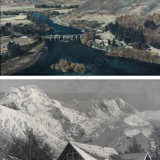 NZ Hand Coloured Photograph - The Remarkables and other (2)