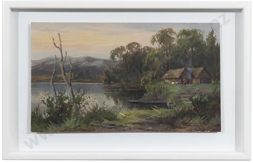 William Allen Bollard - Untitled Lakeside Scene Image 1++