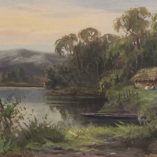 William Allen Bollard - Untitled Lakeside Scene