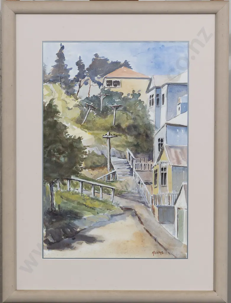 Unknown Artist - Untitled Watercolour Streetscape Image 1++