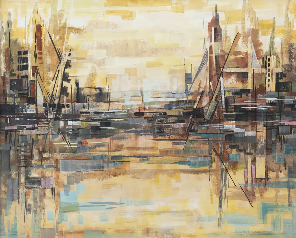 Julia Bridget Lynch (1896–1975) -  City Harbour Lights Image 1++