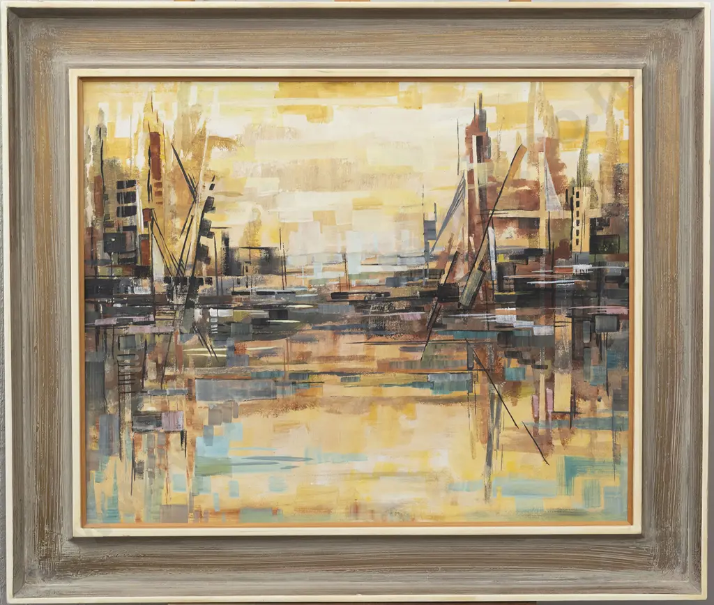 Julia Bridget Lynch (1896–1975) -  City Harbour Lights Image 1++