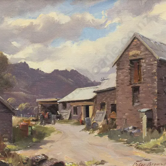 Peter Brown - Farm Buildings Near Alexandra