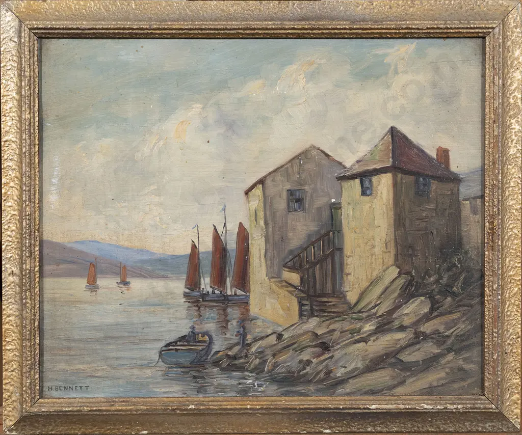 Harold Bennett (BRITISH 1879–1955) - The Harbour Image 1++