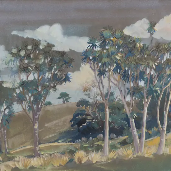 Kathleen Airini Vane (1891 - 1965) - Cabbage Trees