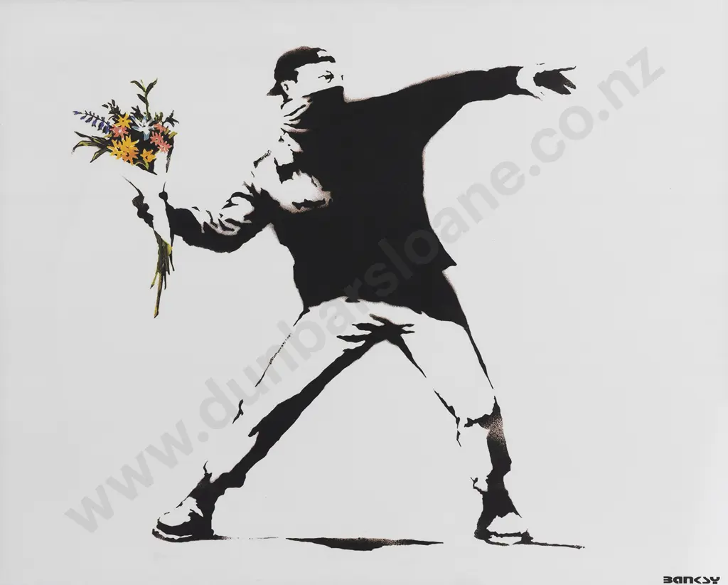 Banksy - Flower Thrower Print Image 1++