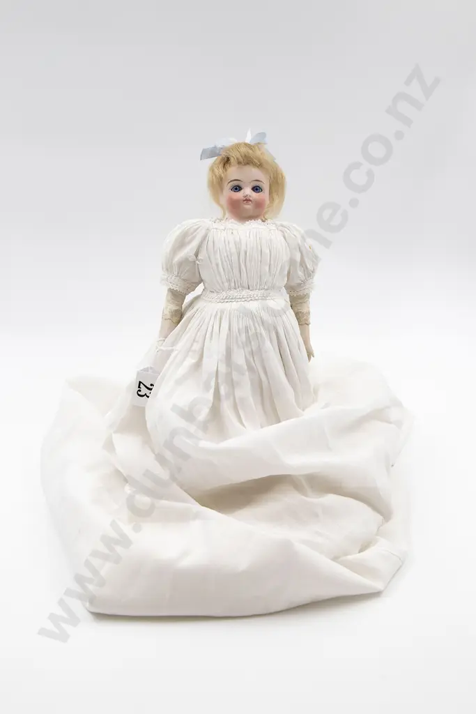 Bisque Belton Type Solid Dome Shoulder Plate Doll Image 1++
