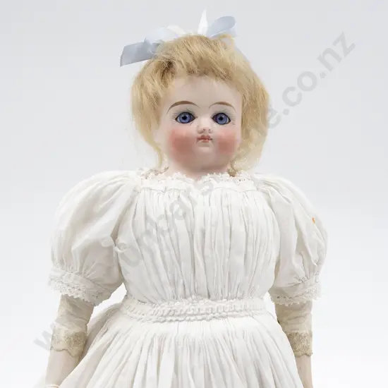 Bisque Belton Type Solid Dome Shoulder Plate Doll