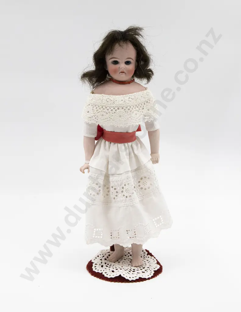 C F Kling & Co Bisque Belton Type Dome Head Shoulder Plate Doll Image 1++
