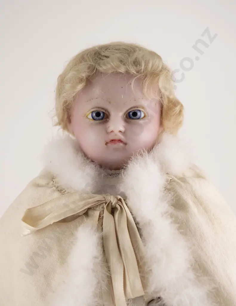 Antique English Wax Shoulder Plate Baby Doll Image 1++